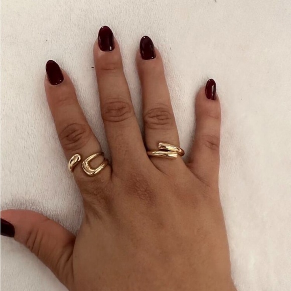 2 Yellow Gold Ring Set Copper Fashion Jewelry - Picture 12 of 12